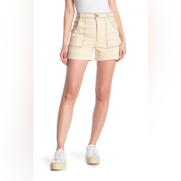 Madewell Rainbow-Stitched Canvas Chase Shorts size 28 - Picture 3 of 8